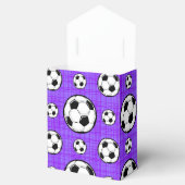 Ballotins Motif de balle de football violet et blanc (Ouvert)