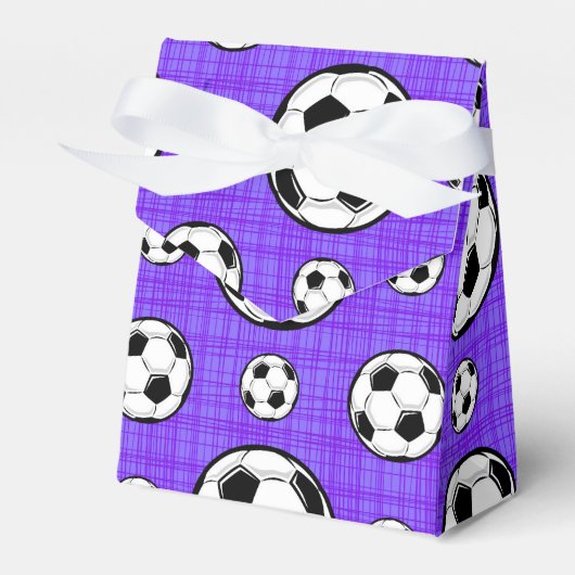 Ballotins Motif de balle de football violet et blanc (Verso)