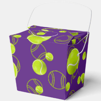Ballotins Motif de balle de tennis jaune violet