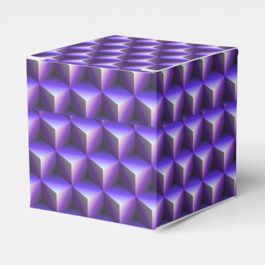 Ballotins Motif de bloc de cube violet abstrait (Verso)