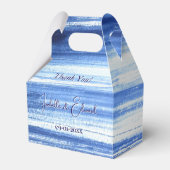 Ballotins Motif de brosses à l'aquarelle branchée Navy (Verso)