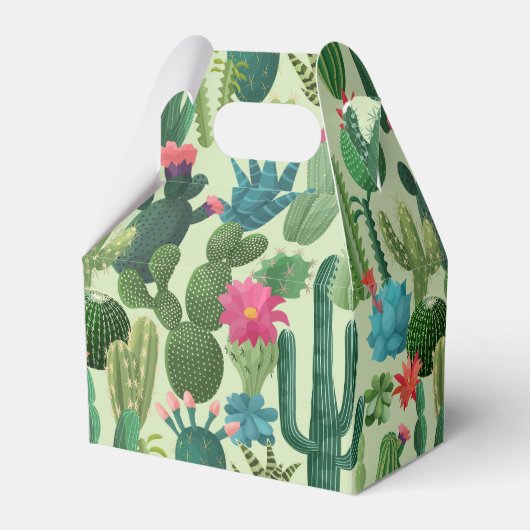 Ballotins Motif de cactus Turquoises verts en fleurs (Verso)