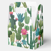 Ballotins Motif de cactus Turquoises verts en fleurs (Ouvert)