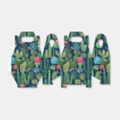 Ballotins Motif de cactus Turquoises verts en fleurs (Déplié)