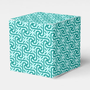 Ballotins motif de carreaux égyptien, turquoise et aqua