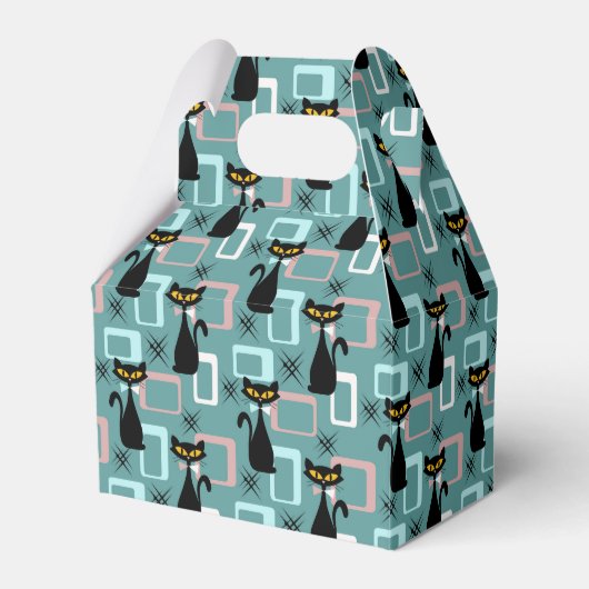 Ballotins Motif de chat noir du milieu du siècle (Verso)