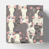 Ballotins Motif de chats blancs et gris (Haut)
