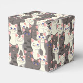 Ballotins Motif de chats blancs et gris (Arrière)