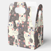 Ballotins Motif de chats blancs et gris (Ouvert)