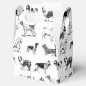 Ballotins Motif de chiens Vintages noirs et blancs (Ouvert)