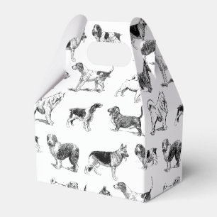 Ballotins Motif de chiens Vintages noirs et blancs