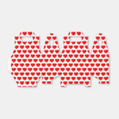 Ballotins Motif de coeur de papier rouge blanc (Déplié)