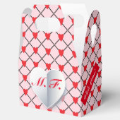 Ballotins Motif de Coeurs Monogrammes "Avec amour" Ballotin (Ouvert)