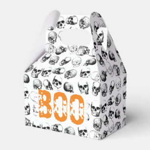 Ballotins Motif de crâne Éffrayant Orange Boo Halloween