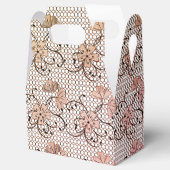 Ballotins Motif de dentelle florale rose (Ouvert)