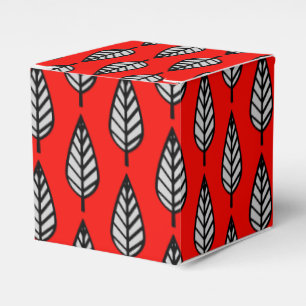 Ballotins Motif de feuille de hêtre - Rouge, noir et gris