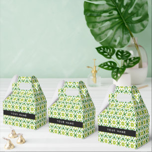 Ballotins Motif de feuille, feuilles vertes, votre nom