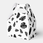 Ballotins Motif de feuilles tropicales d'été noir et blanc (Arrière)