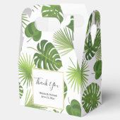 Ballotins Motif de feuilles tropicales vertes élégantes (Ouvert)