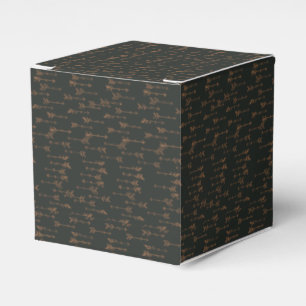 Ballotins Motif de flèche bohème minimaliste marron et noir
