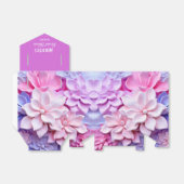 Ballotins Motif de fleurs 3D pastel (Déplié)