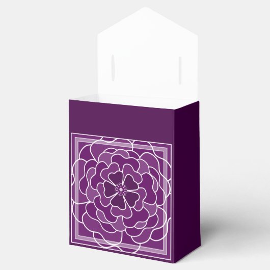 Ballotins Motif de fleurs abstraites violet foncé (Ouvert)