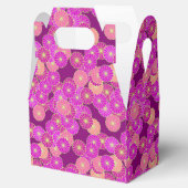 Ballotins Motif de fleurs Art Déco - tons violet, corail (Ouvert)