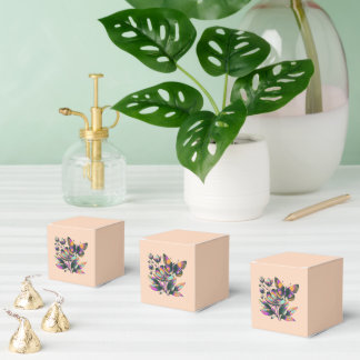 Ballotins Motif de fleurs de papillon vibrant