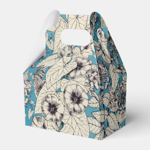 Ballotins Motif de fleurs en bleu blanc