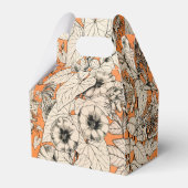 Ballotins Motif de fleurs graphiques blanches orange (Arrière)