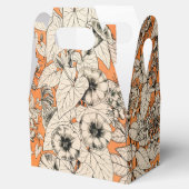 Ballotins Motif de fleurs graphiques blanches orange (Ouvert)