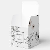 Ballotins Motif de fleurs hippie gris noir rétro Y2K (Ouvert)