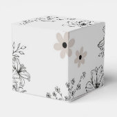 Ballotins Motif de fleurs hippie gris noir rétro Y2K (Arrière)