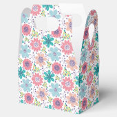 Ballotins Motif de fleurs multicolores fond blanc (Ouvert)
