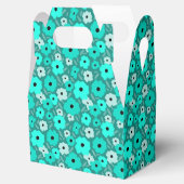 Ballotins Motif de fleurs turquoise (Ouvert)