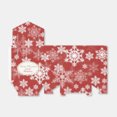 Ballotins Motif de flocon de neige argenté sur fond rouge de (Déplié)