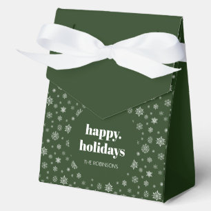 Ballotins Motif de flocon de neige vert de vacances joyeuses