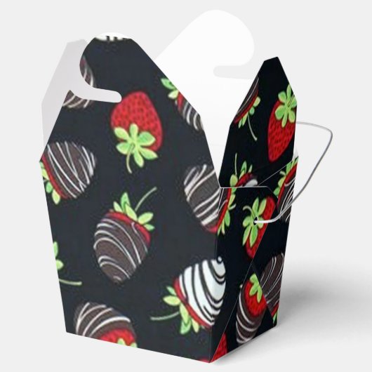 Ballotins Motif de fraises chocolatées Sortir Ballotin (Ouvert)