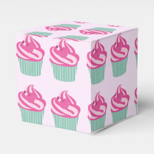 Ballotins Motif de jolis cupcakes roses pastel (Verso)