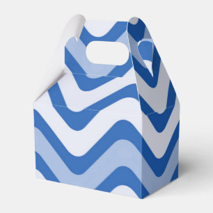 Ballotins Motif de lignes ondulées bleues