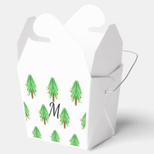 Ballotins Motif de Noël à l'aquarelle simple avec monogramme