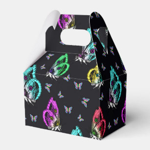 Ballotins Motif de papillon noir coloré
