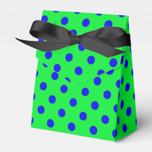 Ballotins Motif de pois bleus sur fond vert 