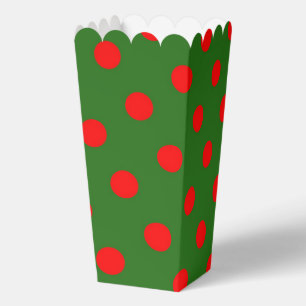 Ballotins Motif de pois rouges sur fond vert