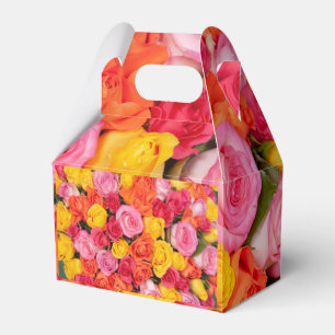 Ballotins Motif de roses colorées vives Fond floral