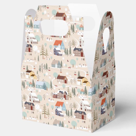 Ballotins Motif de scène confortable du Village d'hiver (Ouvert)