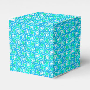 Ballotins Motif de tourbillon abstrait - Bleu, vert Jade & B