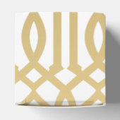 Ballotins Motif de treillis moderne or et blanc (Haut)