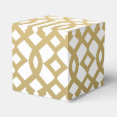 Ballotins Motif de treillis moderne or et blanc (Arrière)