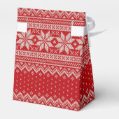 Ballotins Motif de Tricot de Noël - ROUGE (Arrière)